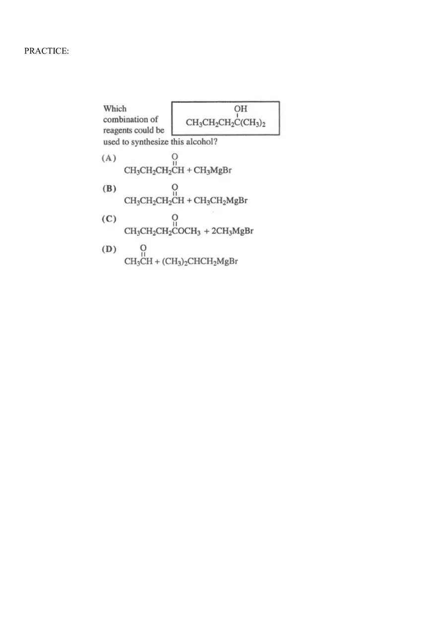 Organic Chemistry Test Part 5 - Page 3
