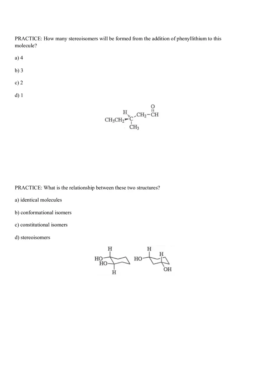 Organic Chemistry Test Part 1 - Page 8