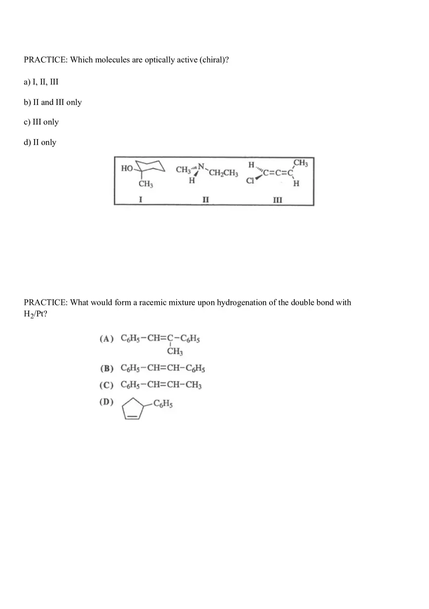 Organic Chemistry Test Part 1 - Page 9