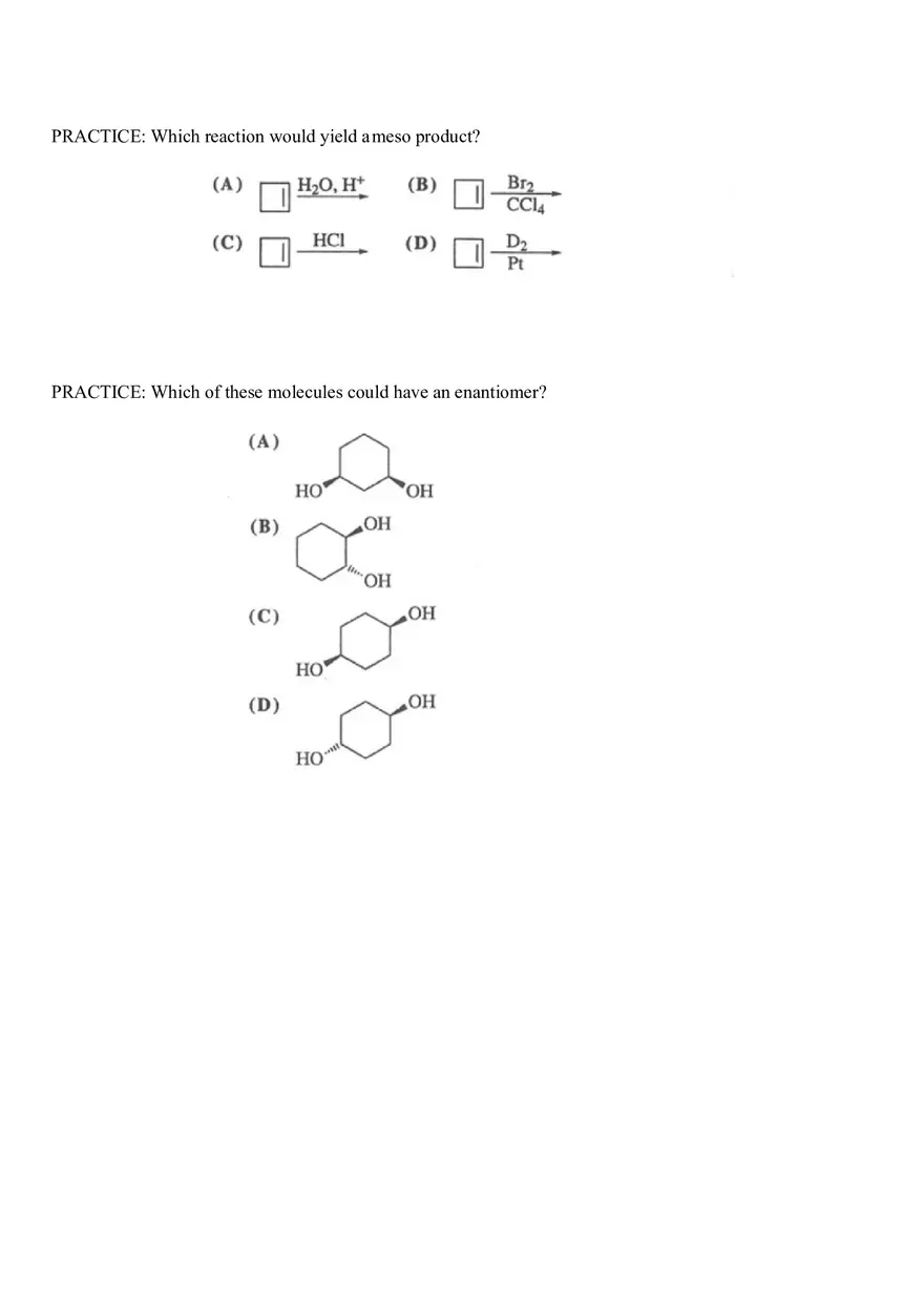 Organic Chemistry Test Part 1 - Page 10