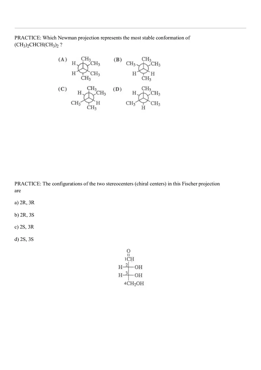 Organic Chemistry Test Part 1 - Page 3