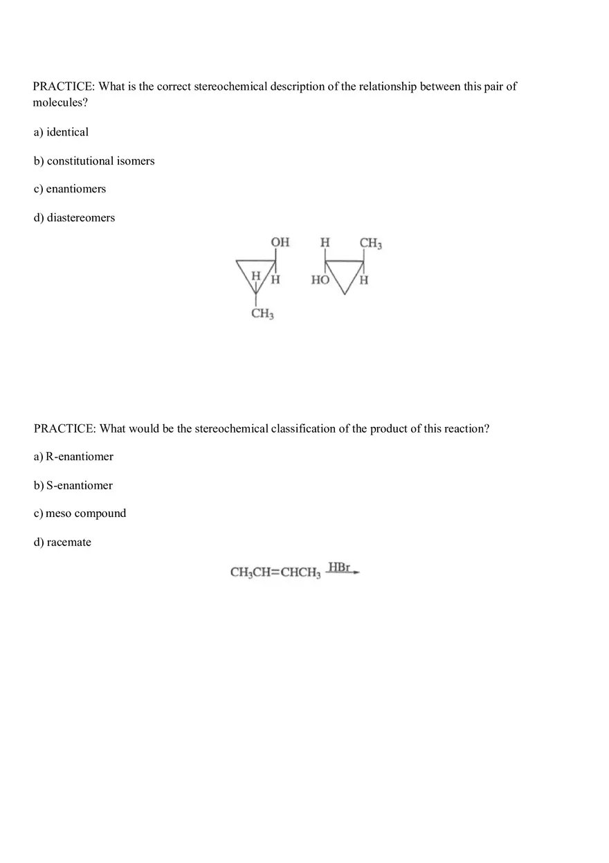 Organic Chemistry Test Part 1 - Page 4