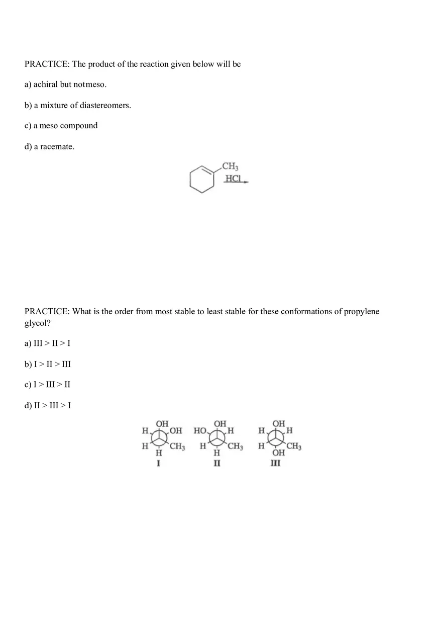 Organic Chemistry Test Part 1 - Page 6