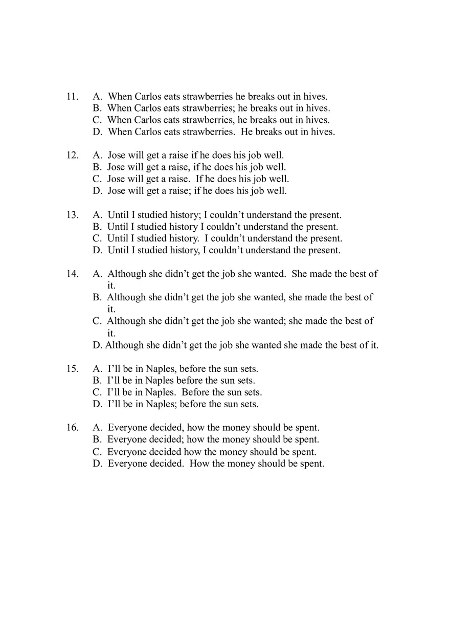 Compound and Complex Sentences Quiz - Page 3