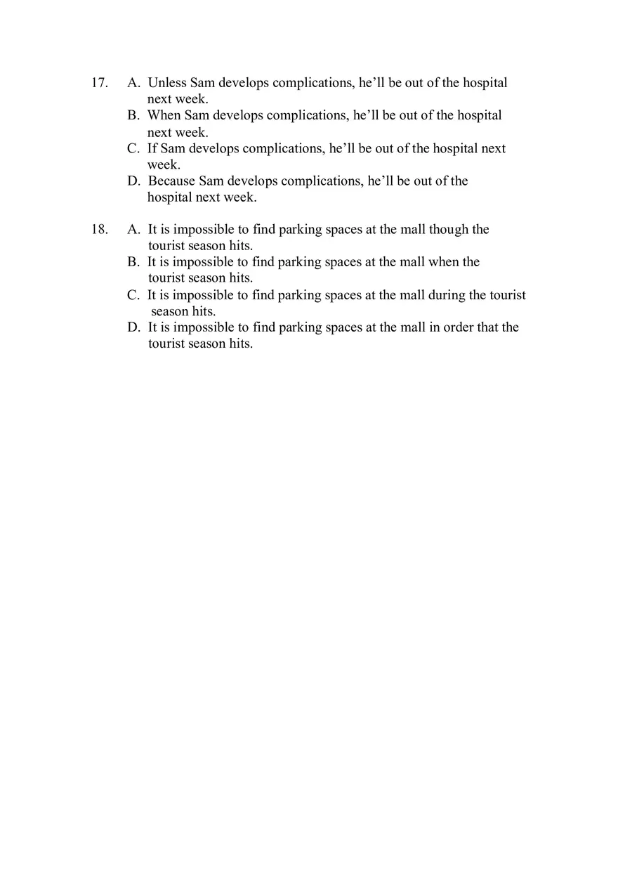 Compound and Complex Sentences Quiz - Page 4