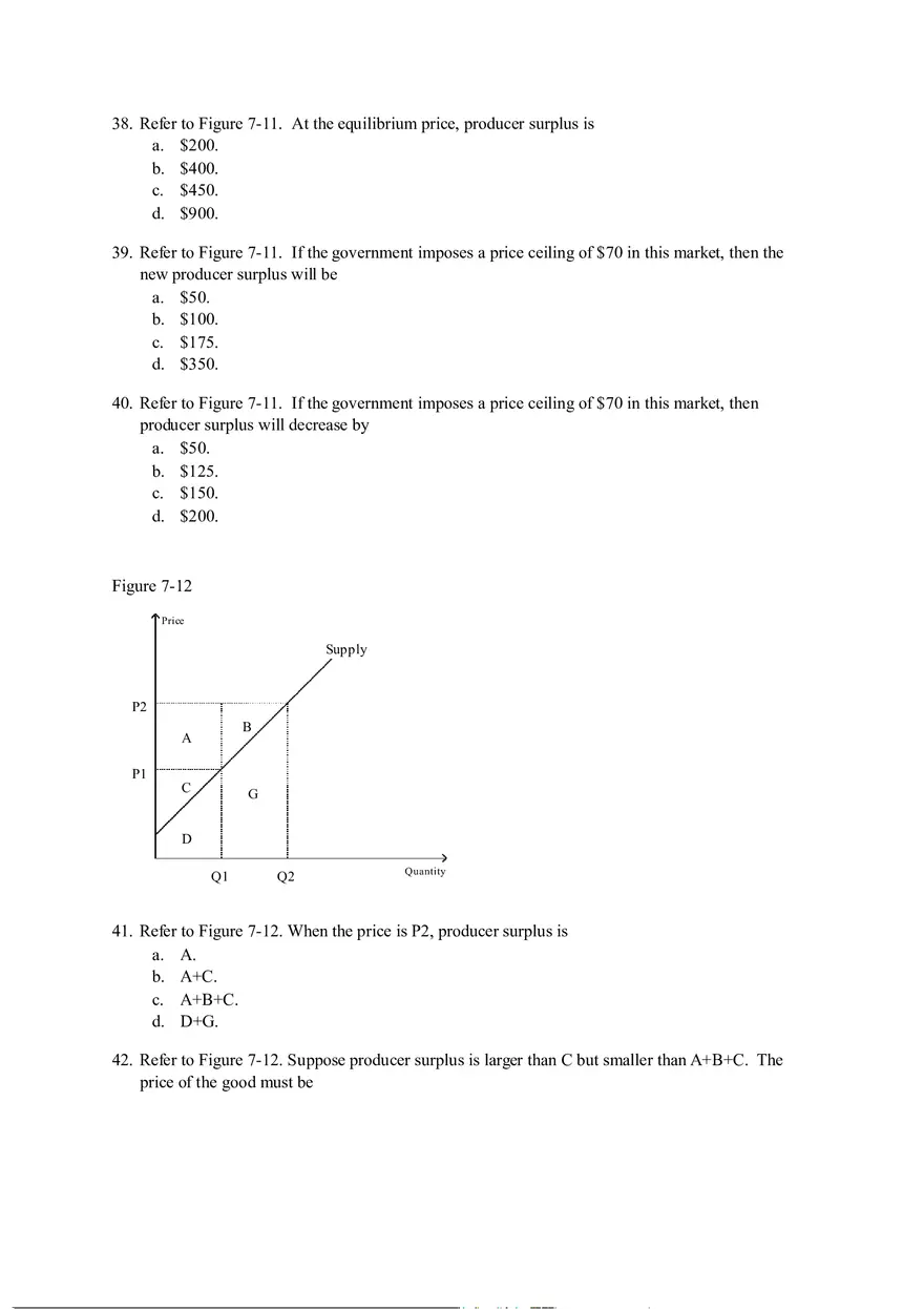 Practice Questions (Consumers, Producers, and the Efficiency of Markets) Test - Page 10