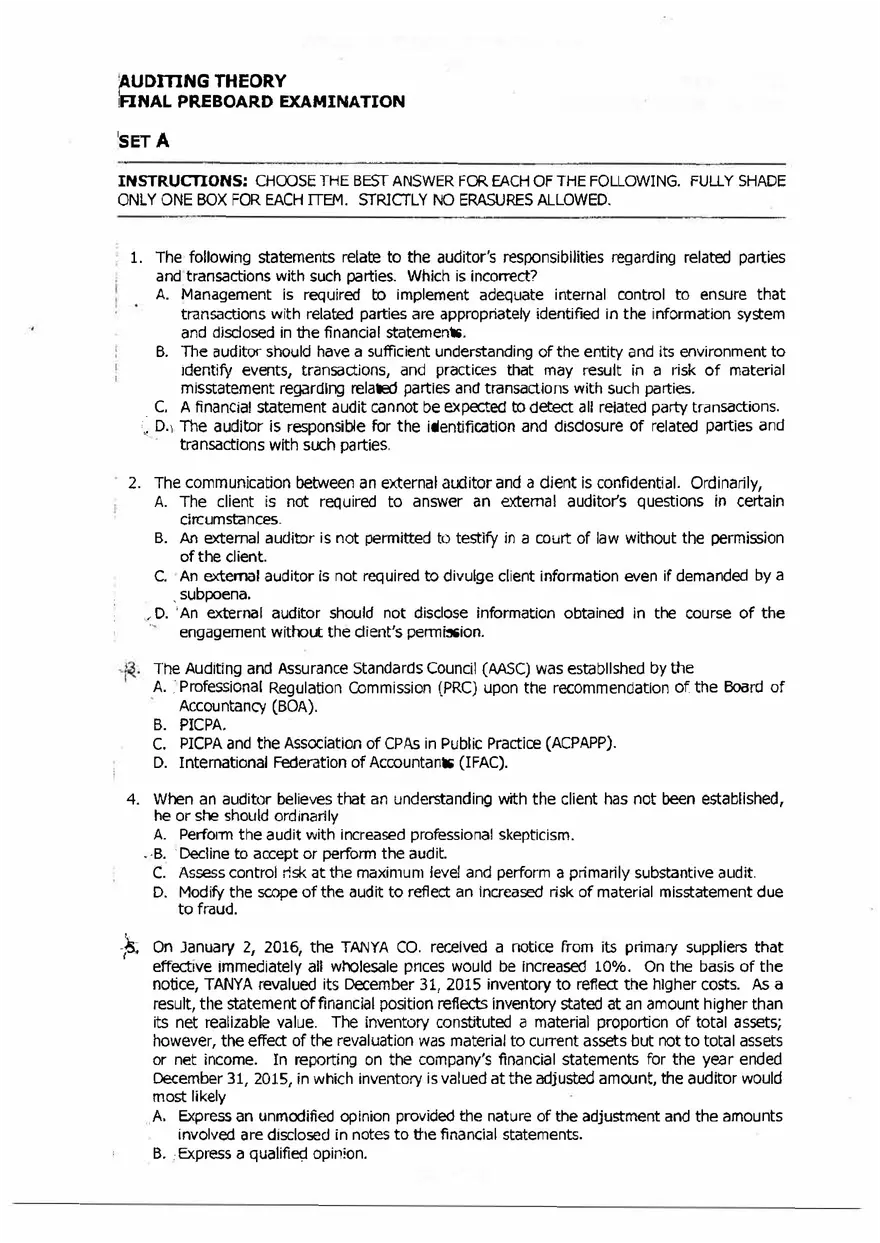 Accountancy Questions and Answers - Page 1