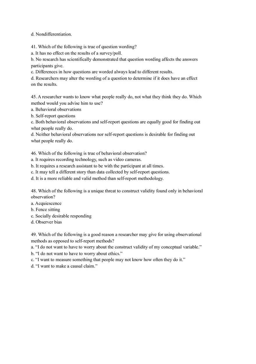 Surveys and Observations Questions - Page 3