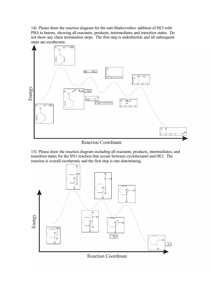 Reactions Markovnikov Practice Problems and Keys Part 2 - Page 7