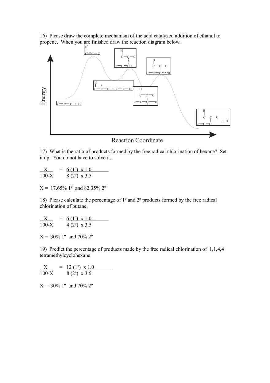 Reactions Markovnikov Practice Problems and Keys Part 2 - Page 8