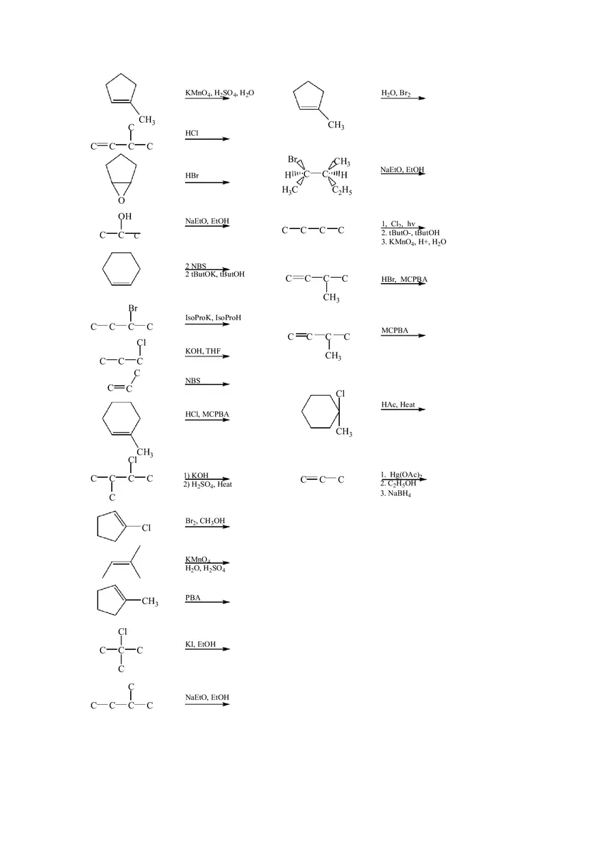 Reactions Markovnikov Practice Problems and Keys Part 2 - Page 10