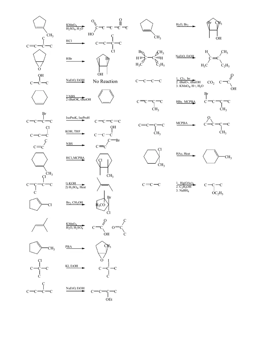 Reactions Markovnikov Practice Problems and Keys Part 2 - Page 16