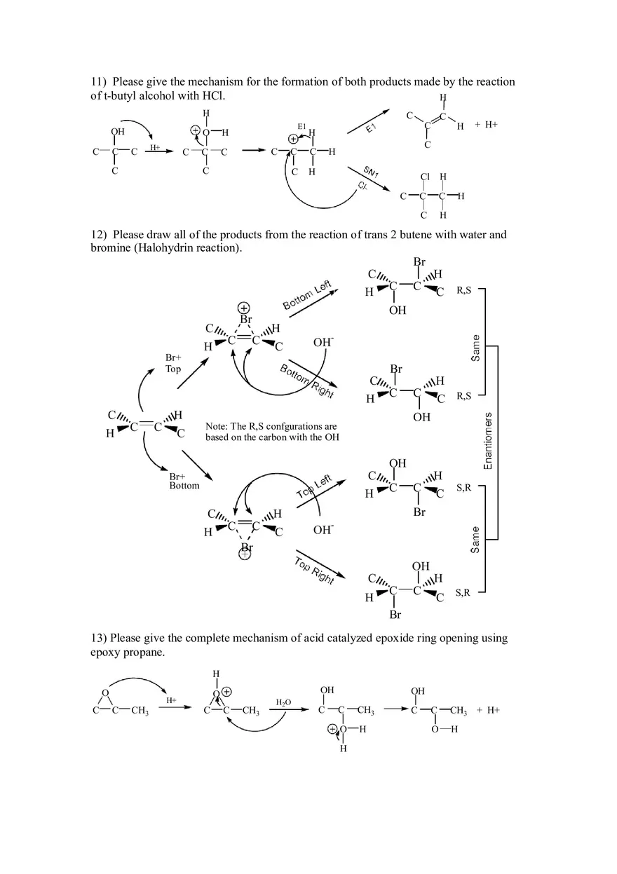 Reactions Markovnikov Practice Problems and Keys Part 2 - Page 6