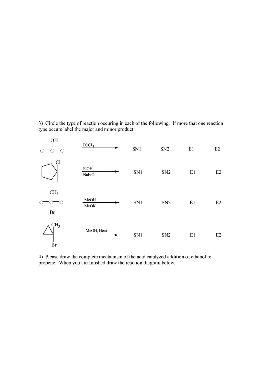 Reactions Markovnikov Practice Problems and Keys Part 3 - Page 7