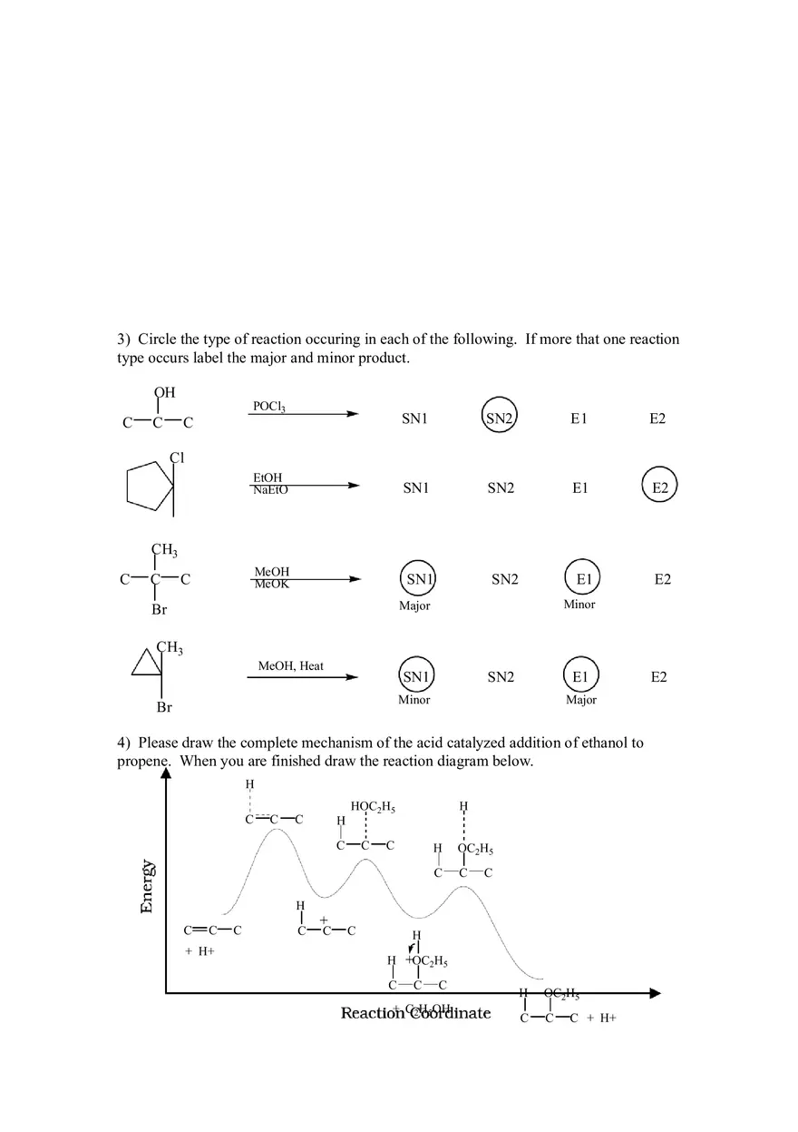 Reactions Markovnikov Practice Problems and Keys Part 3 - Page 12