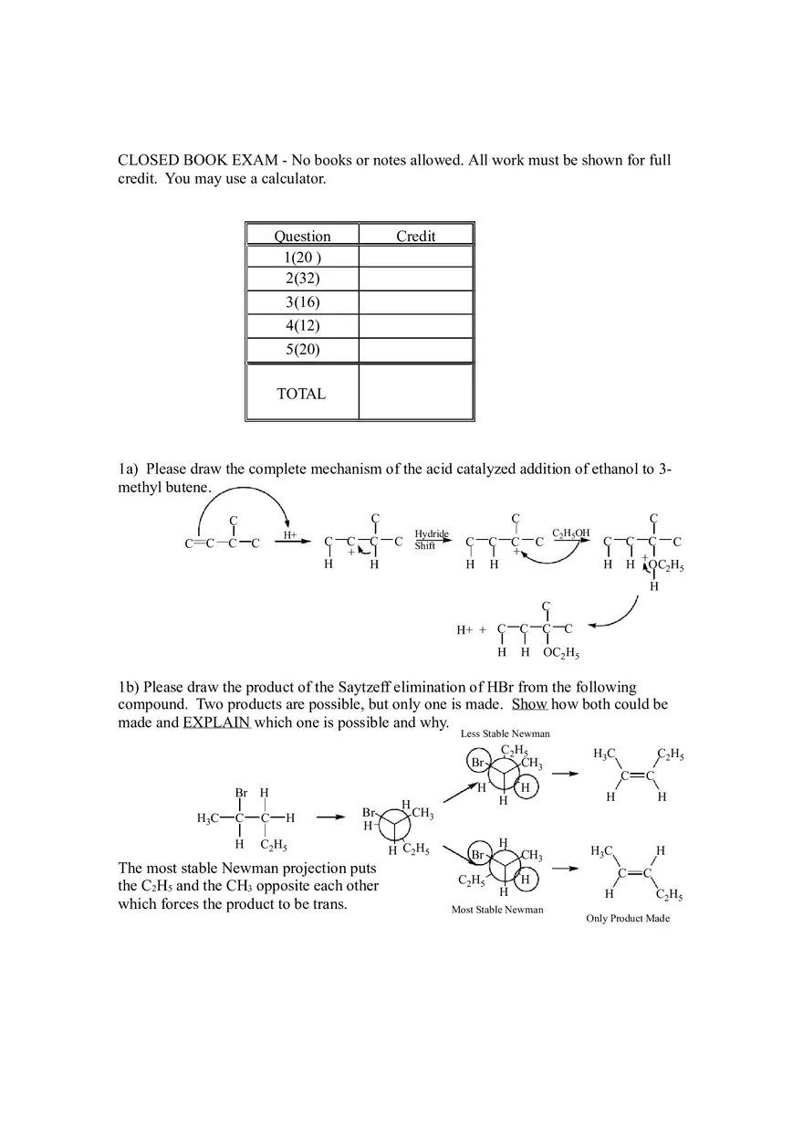 Reactions Markovnikov Practice Problems and Keys Part 3 - Page 4