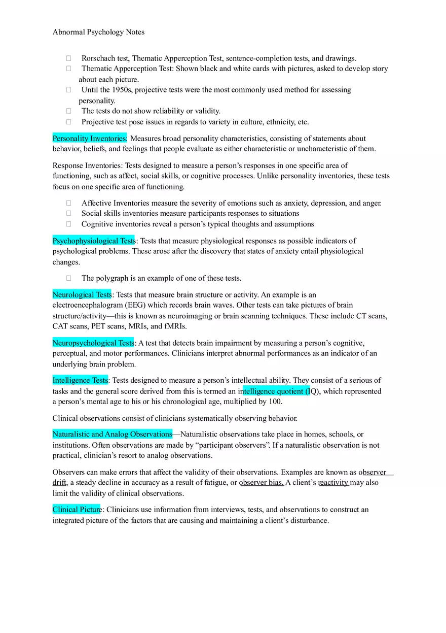 Summary Fundamentals of Abnormal Psychology - Page 8