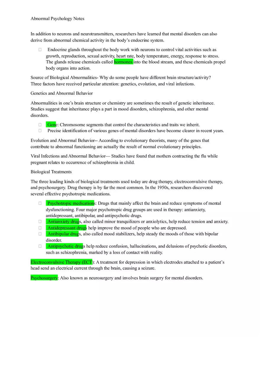 Summary Fundamentals of Abnormal Psychology - Page 15