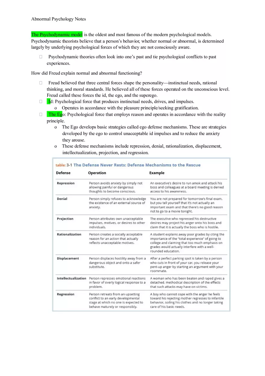 Summary Fundamentals of Abnormal Psychology - Page 16