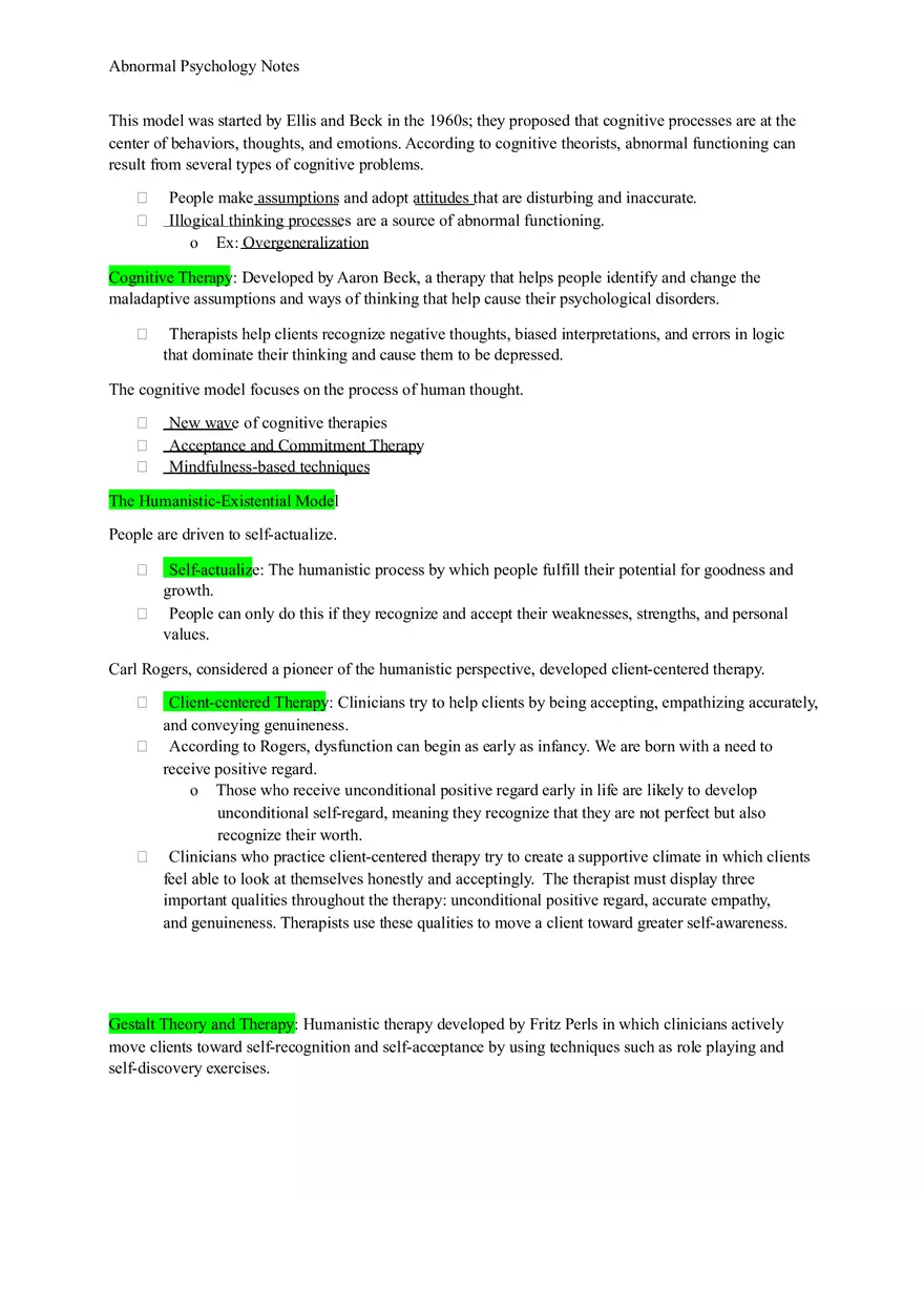 Summary Fundamentals of Abnormal Psychology - Page 4