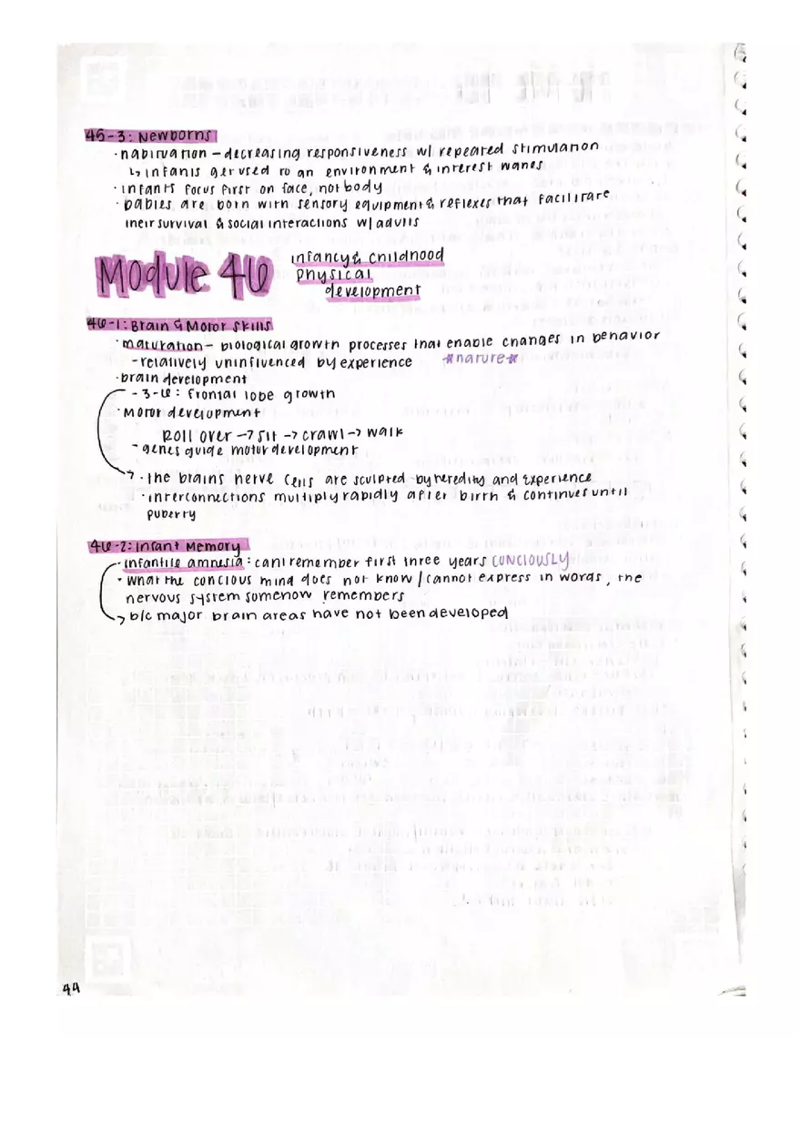 Psychology Module 45 - Developmental Issues, Prenatal Development, and Newborns - Page 2