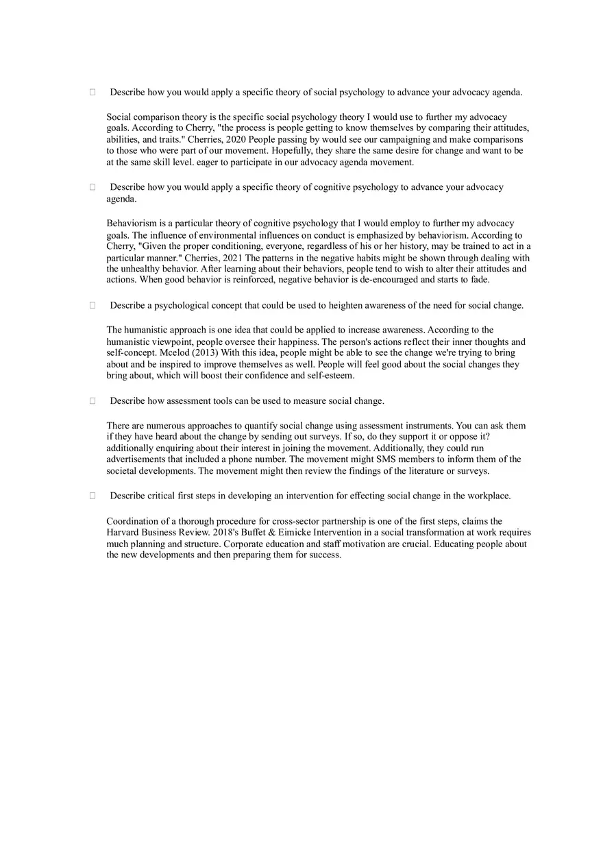 Applying Psychological Theories to Advocacy - Page 1