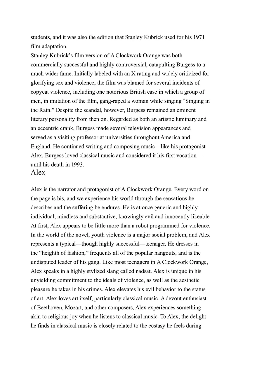 A Clockwork Orange - Book Summary - Page 13