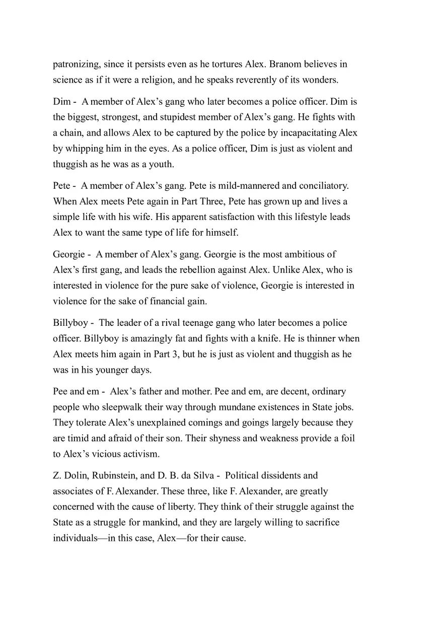 A Clockwork Orange - Book Summary - Page 17