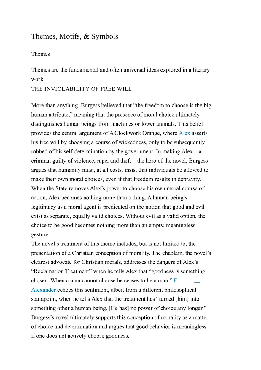 A Clockwork Orange - Book Summary - Page 4