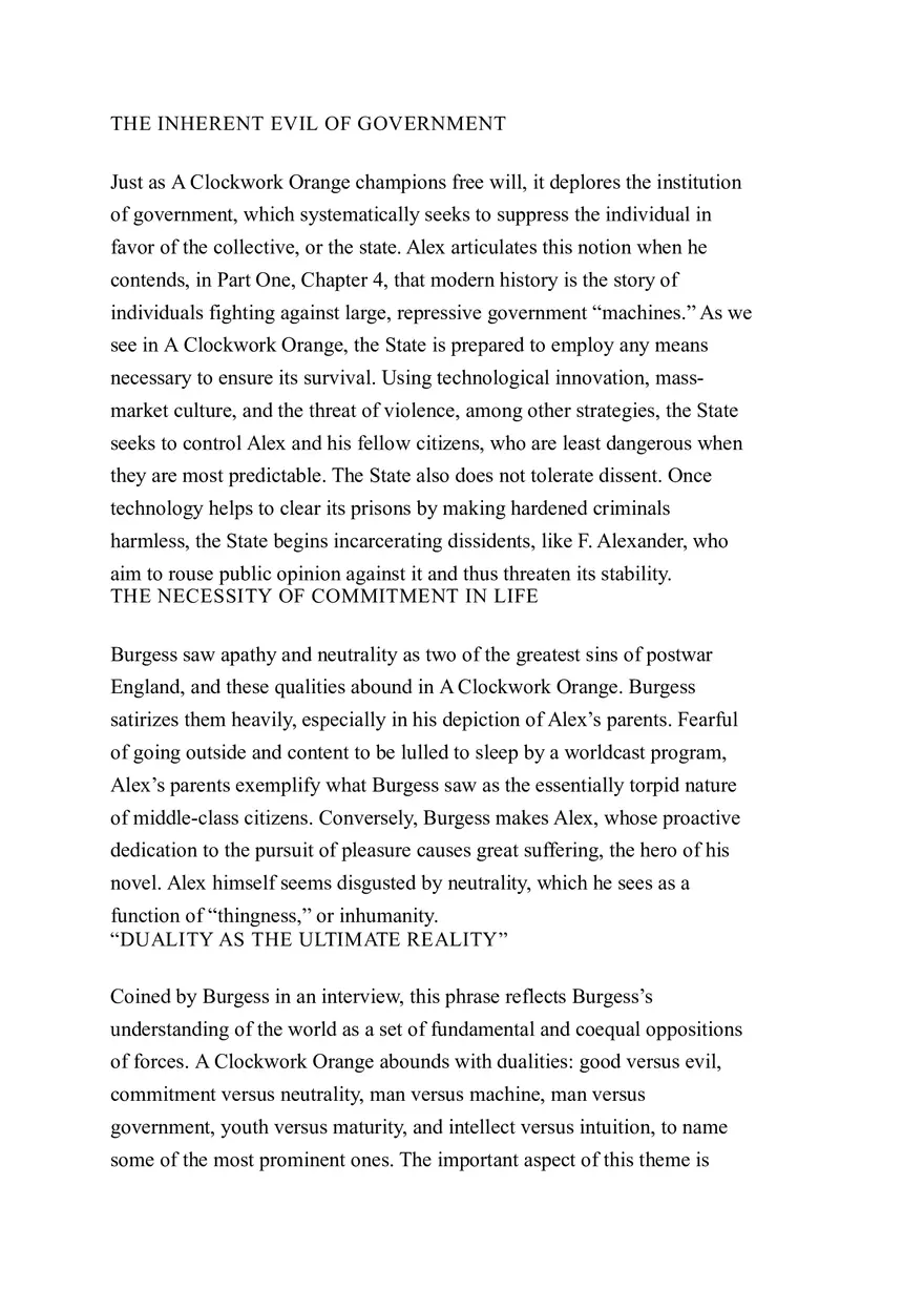 A Clockwork Orange - Book Summary - Page 5