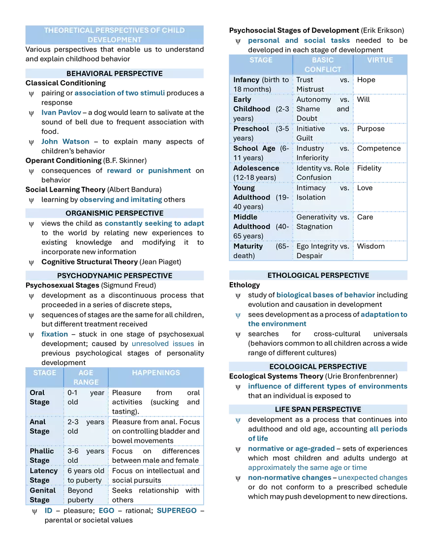 Child Psychology (Developmental Psychology 1) - Page 2