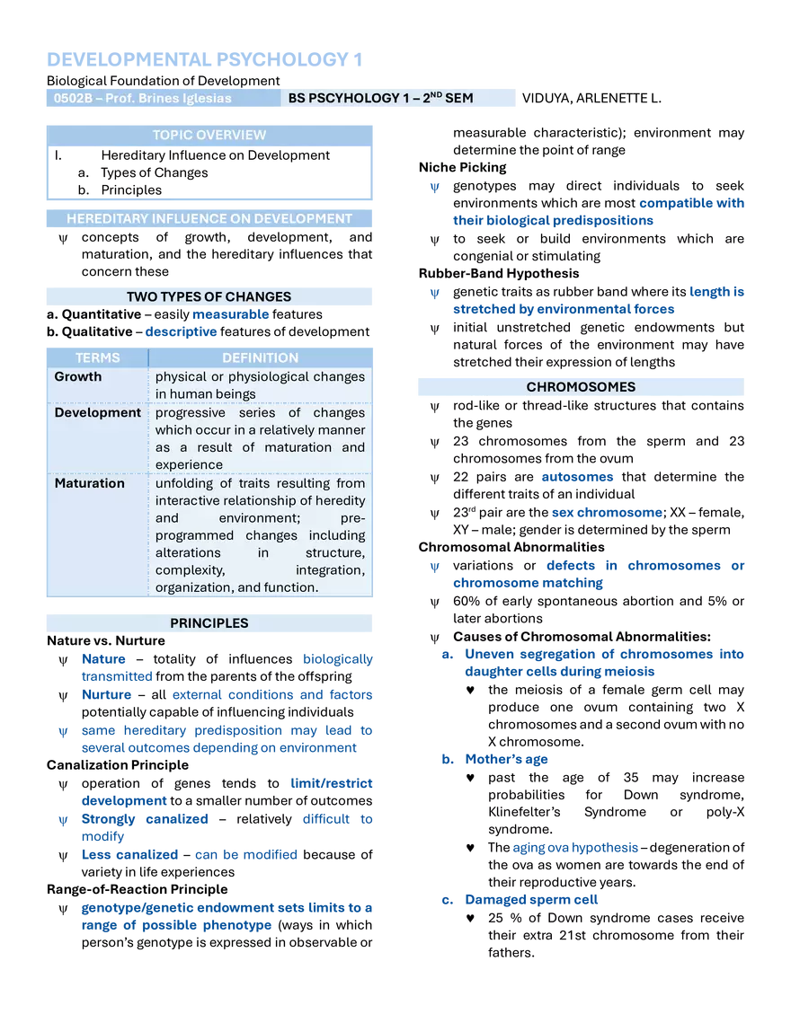 Child Psychology (Developmental Psychology 1) - Page 3