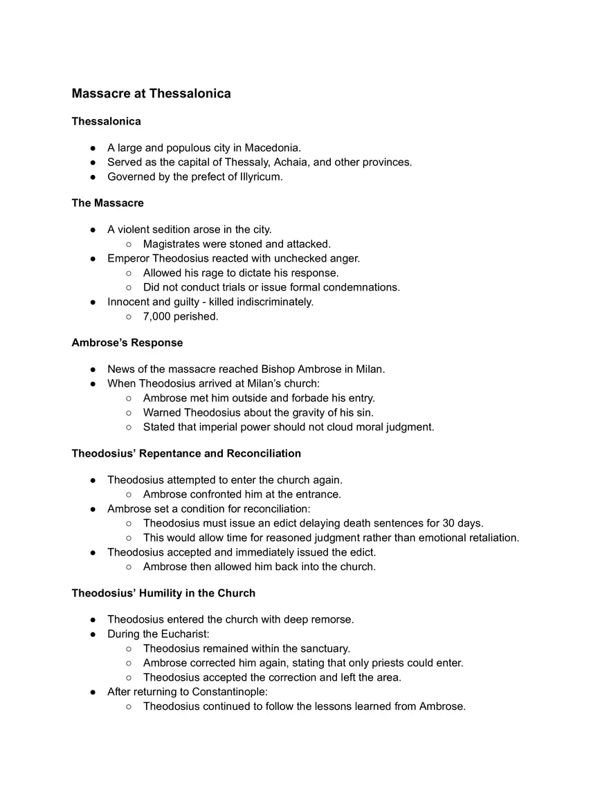 Massacre at Thessalonica - Page 1
