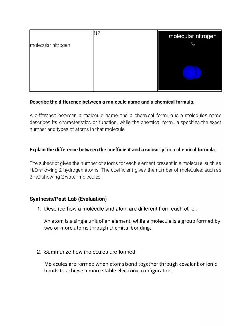 Student Activity - Sheet-Build a Molecule - Page 5