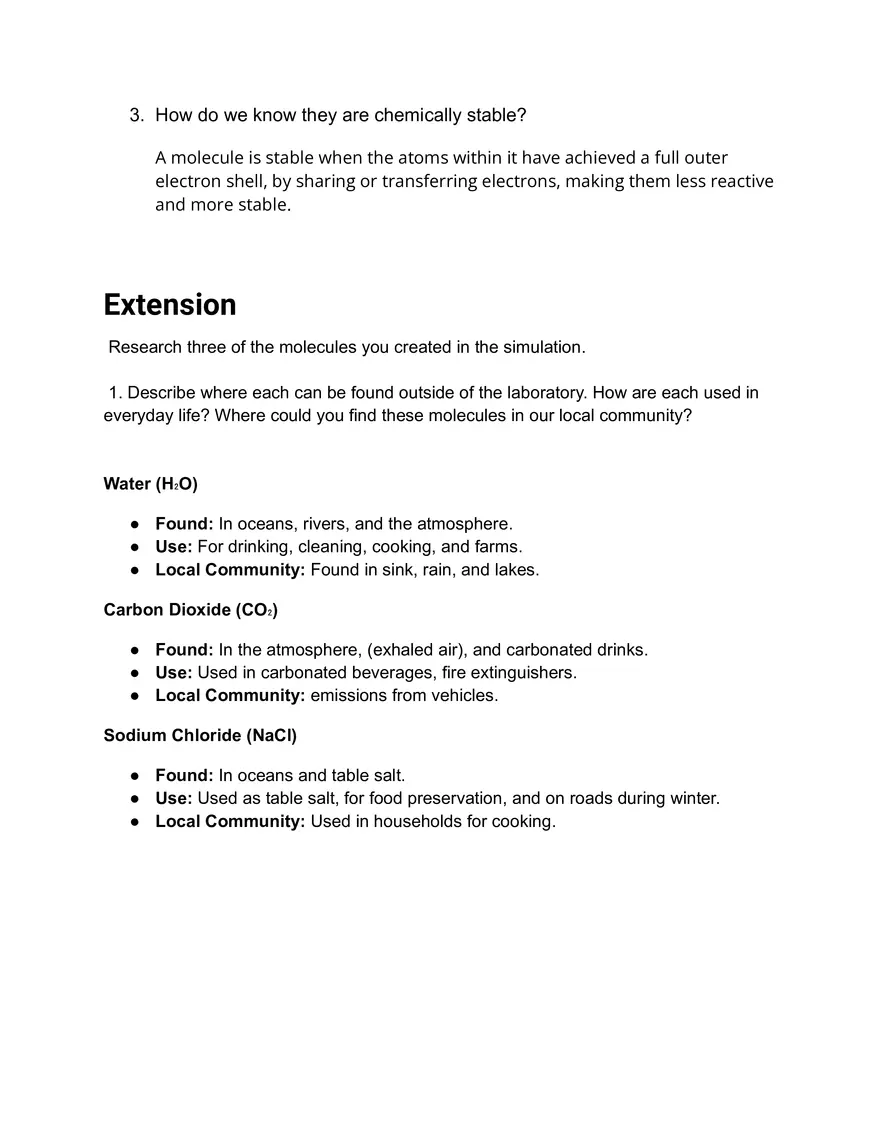 Student Activity - Sheet-Build a Molecule - Page 6