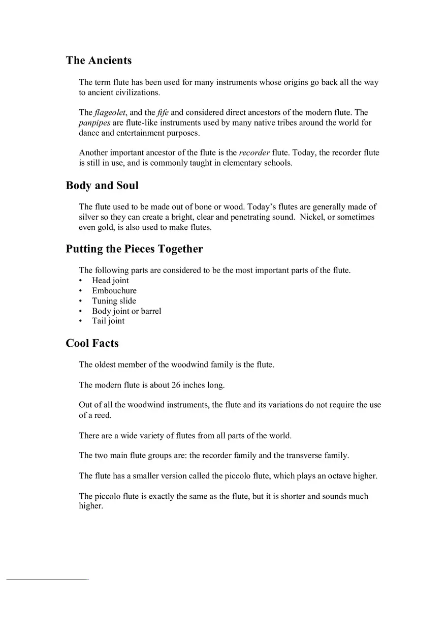 Woodwinds Study Notes - Page 2