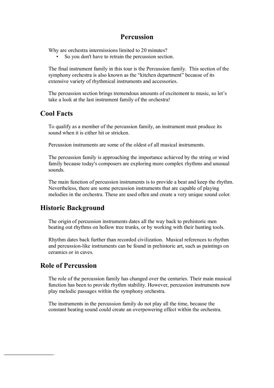 Percussion Cheat Sheet - Page 1