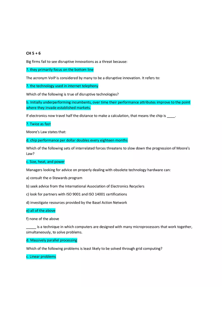 Exam MIS Ch. 5 + 6 - Page 1