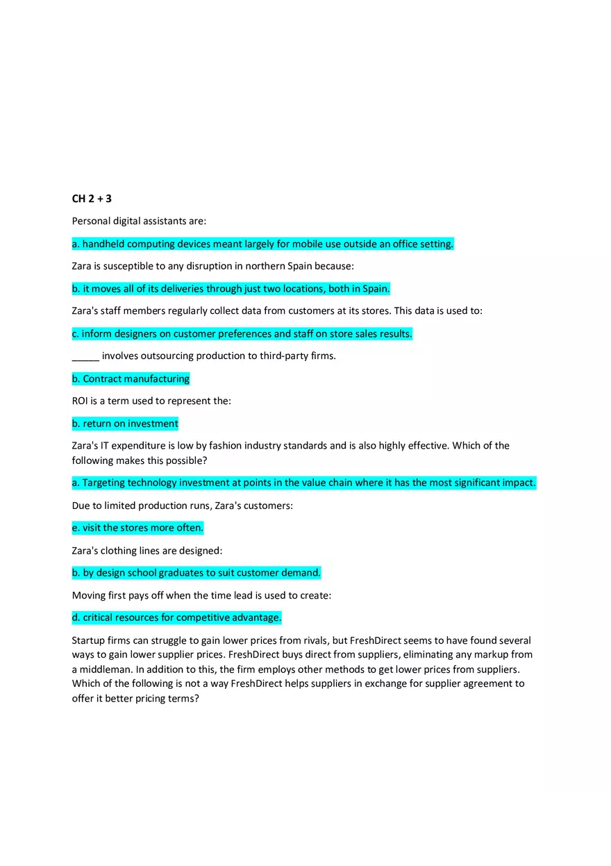 Exam MIS Ch. 2 + 3 - Page 1