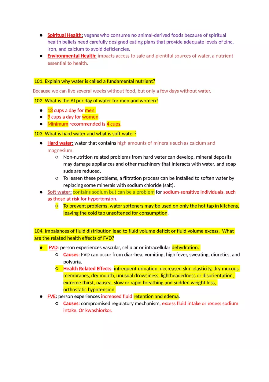 Key Concepts Chapter 8 Water and Minerals - Page 2