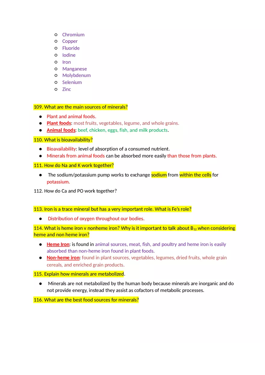 Key Concepts Chapter 8 Water and Minerals - Page 4