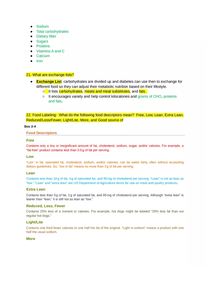 Key Concepts Chapter 2 Food - Page 2