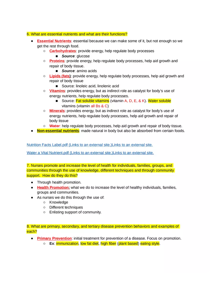 Key Concepts Chapter 1 Living a Healthy Lifestyle - Page 3