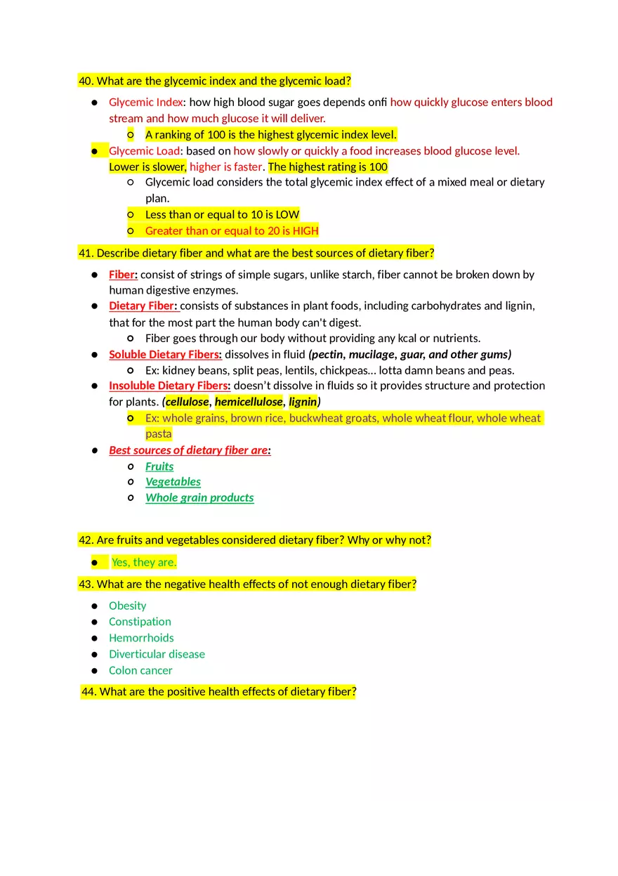 Key Concepts Chapter 4 Carbohydrates - Page 3