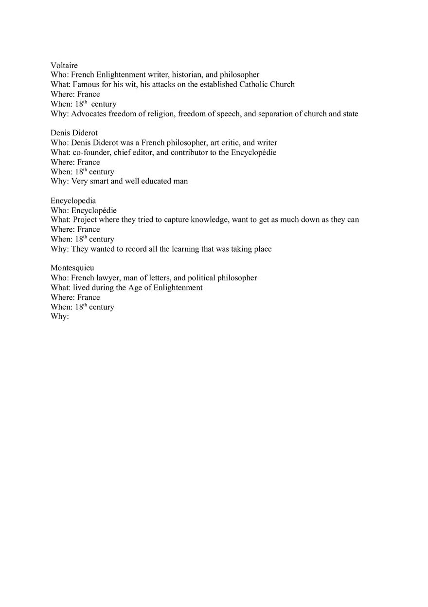 The Enlightenment Worksheet Terms - Page 2