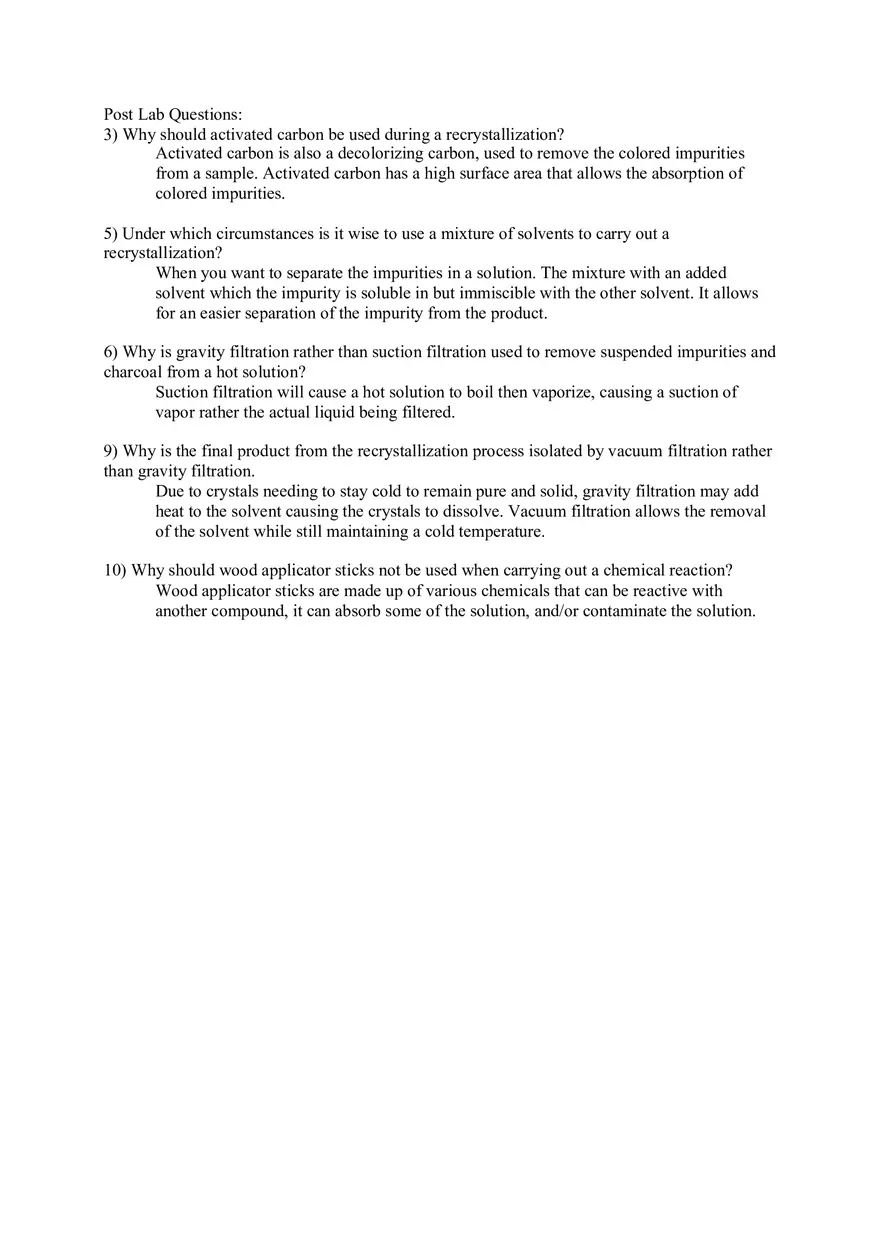 Experiment 2 Solubility and Recrystallization - Page 7