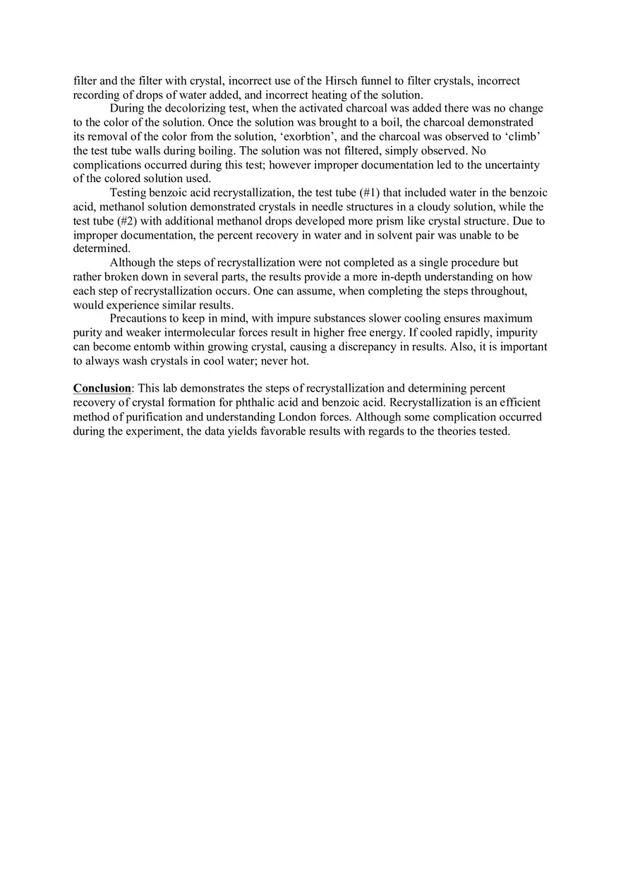 Experiment 2 Solubility and Recrystallization - Page 6
