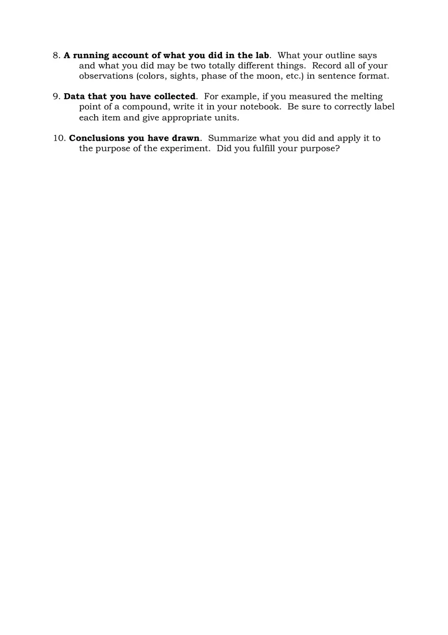 Organic Chemistry Lab Notebooks - Page 2
