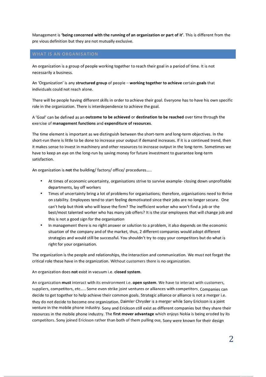 Introduction to Management - Page 2