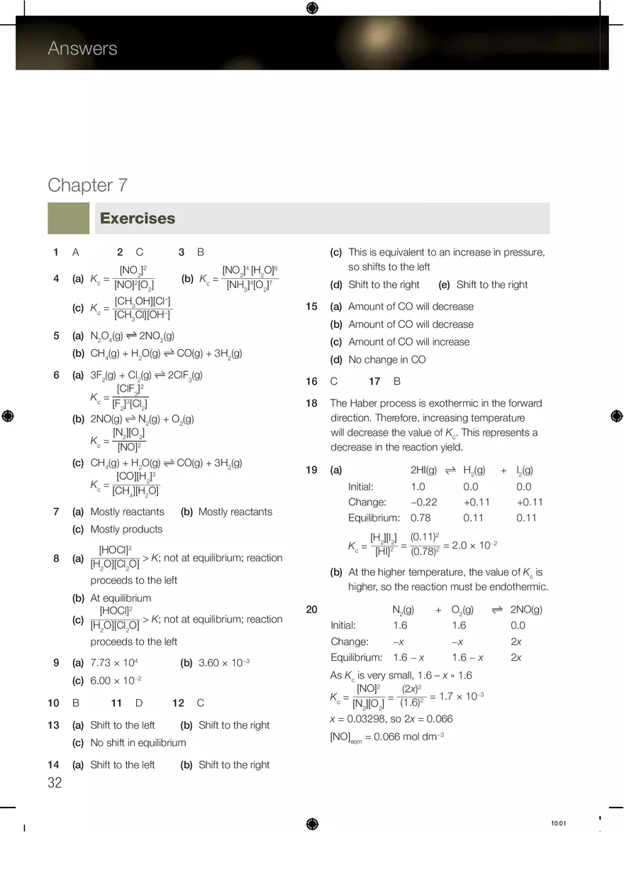Chemistry Answers Chapter 7 - Page 1